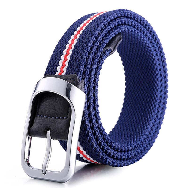 Phụ Kiện Nam Vải Bện Đan Eo Quần Jeans Váy Đầm Thun Golf Thắt Lưng Da Nam Nhiều Màu Đeo Chéo Khóa