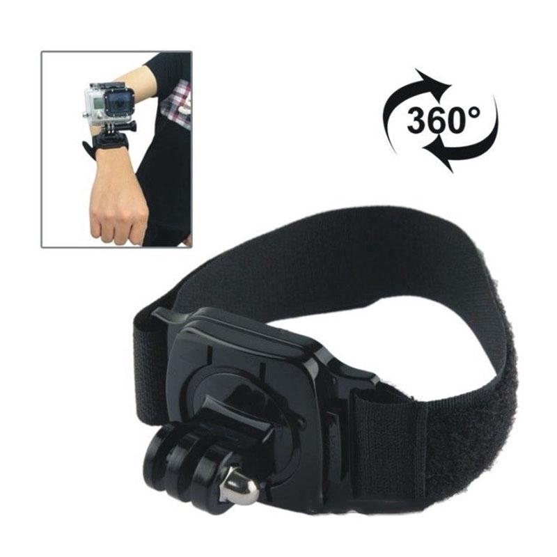 Dây đen đeo cổ tay xoay được 360 độ cho máy ảnh GoPro Hero 4/3+ - GoPro SJCAM SJ4000