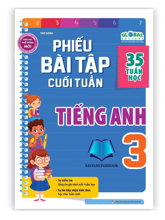 Sách - Phiếu bài tập cuối tuần Tiếng anh lớp 3 (MG)