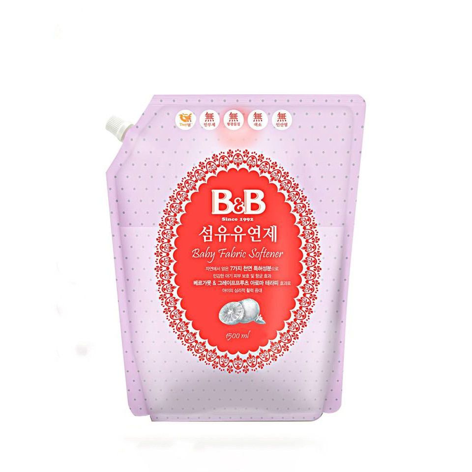 NƯỚC XẢ VẢI DÀNH CHO BÉ HƯƠNG CAM BERGAMOT B&amp;B - 1500ml