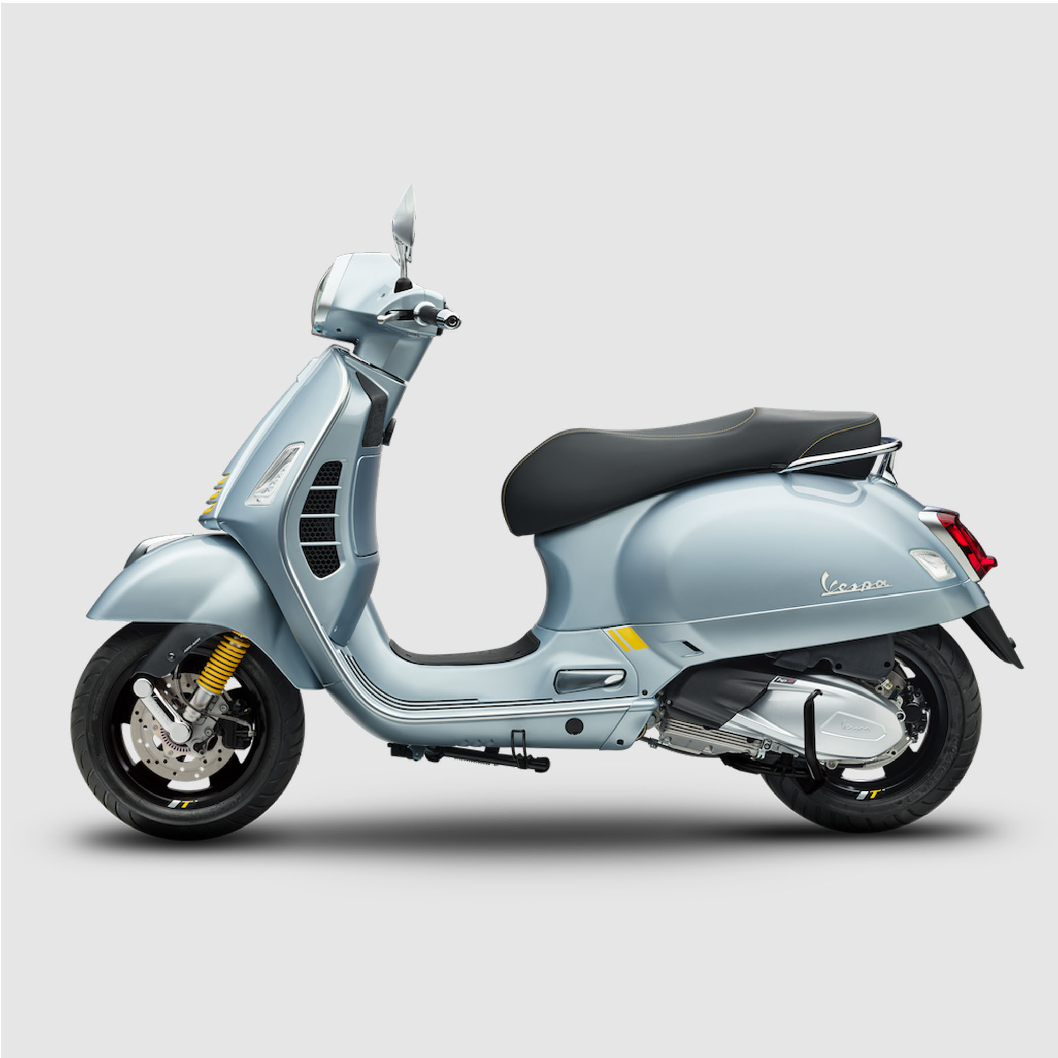 Xe Tay Ga Vespa GTS Super Tech 300 Màu Bạc Xanh Grey Delicato