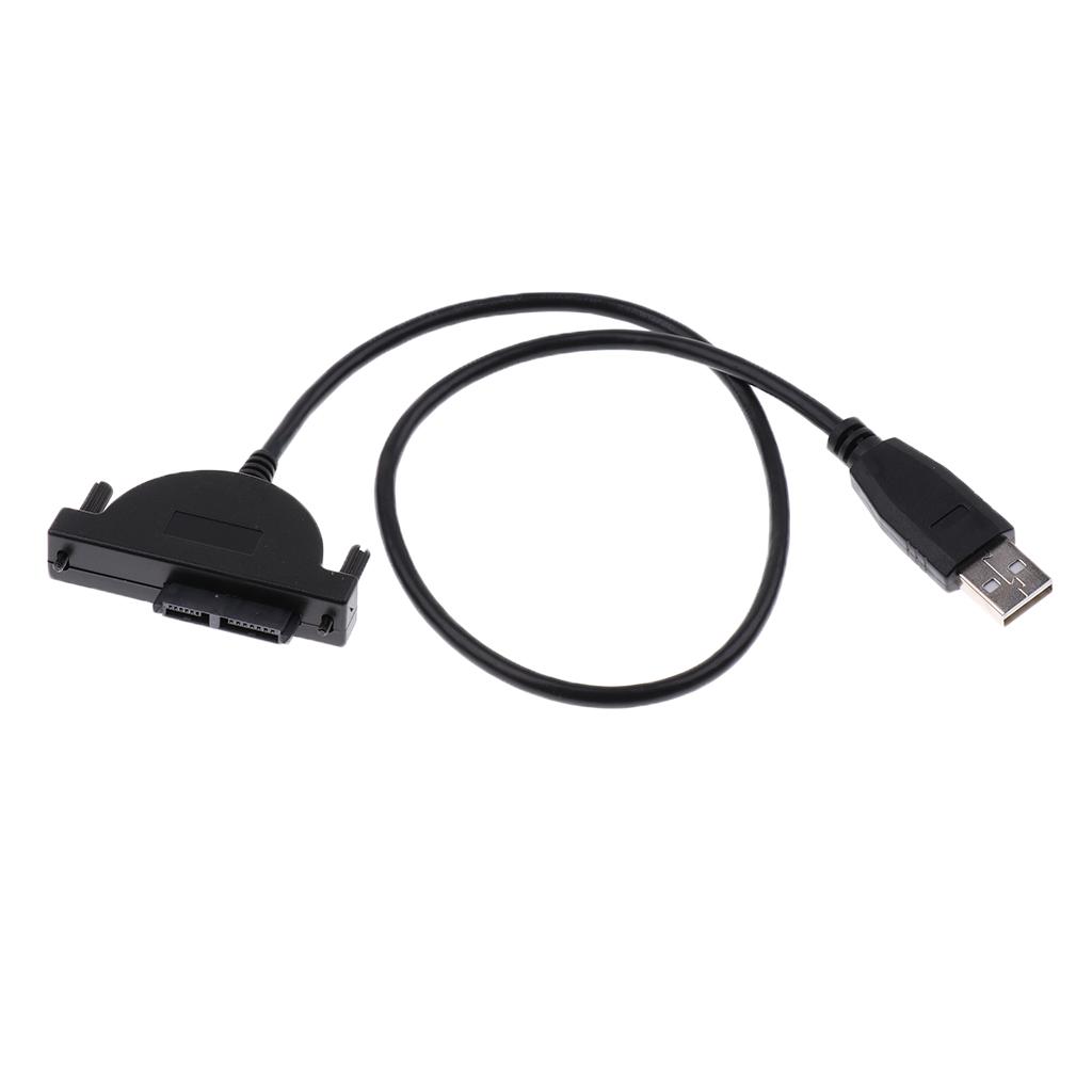 480 MBit / S USB 2.0 to SATA 7 + 6Pin Hard Disk Adapter Cable for Optical PC Drive