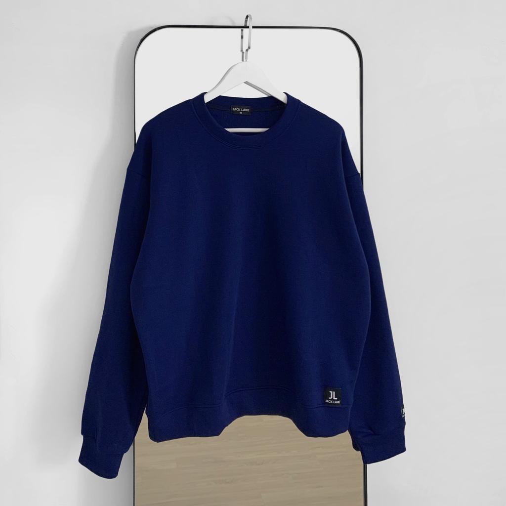 Áo nỉ Sweater oversize Basic, JACKLANE , Áo dài tay Unisex Jack Lane form rộng màu trơn