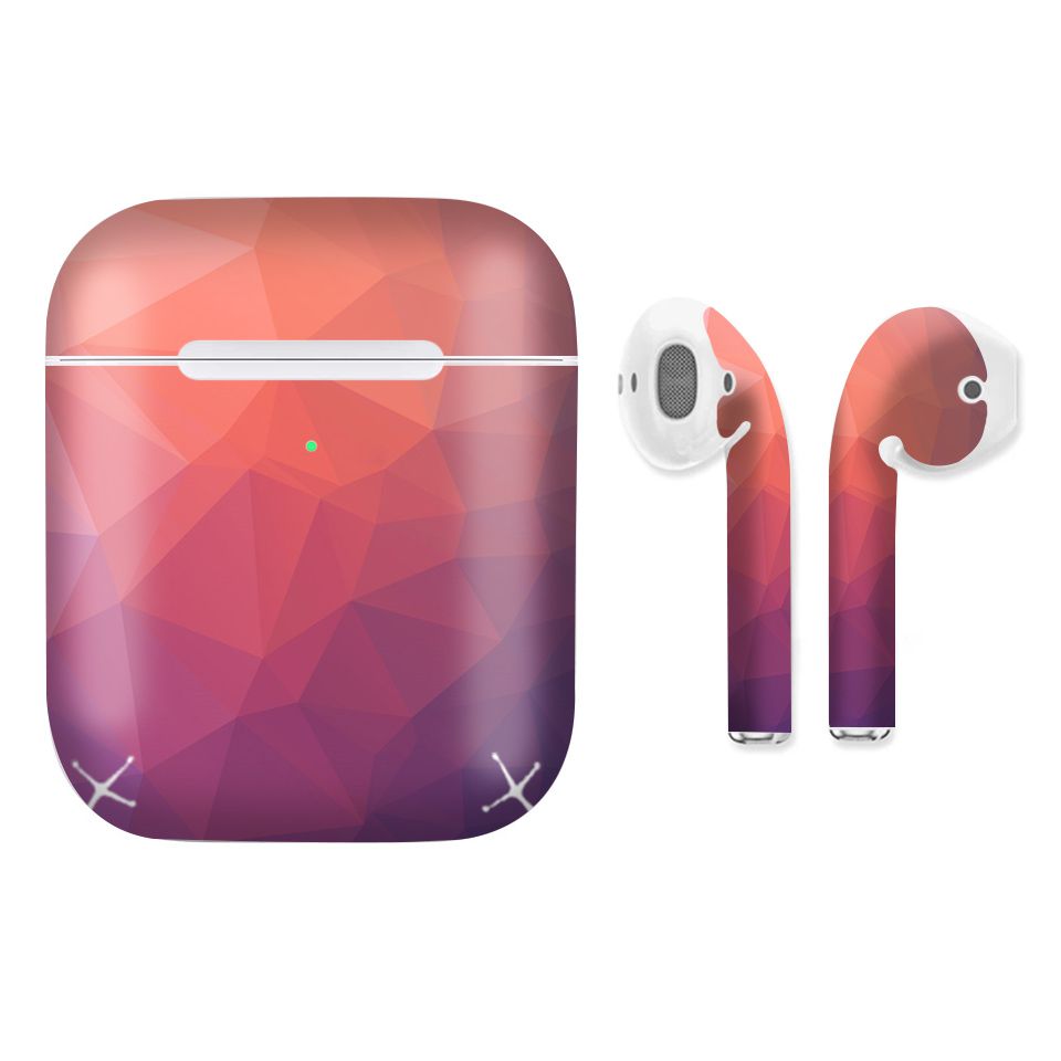 Miếng dán skin chống bẩn cho tai nghe AirPods in hình Vân kim cương - BG0001 (bản không dây 1 và 2)