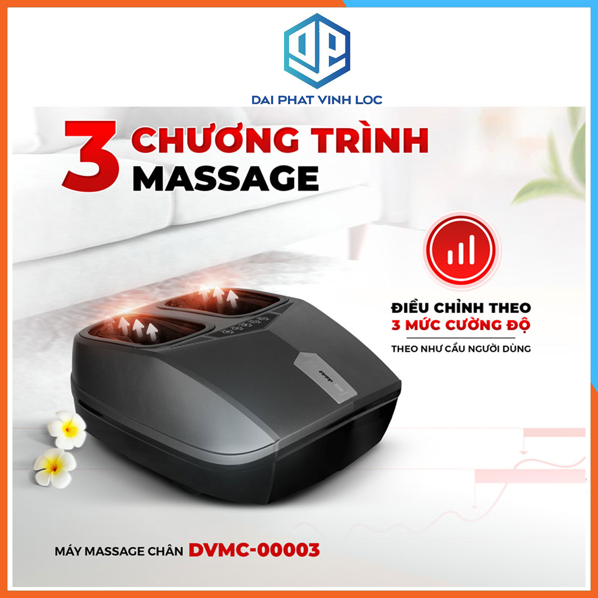 Máy massage chân Đại Việt DVMC-00003 Lưu Thông Khí Huyết Giảm Tê Bì Công Nghệ Con Lăn Xoay 360 Độ - Bảo Hành 12 Tháng