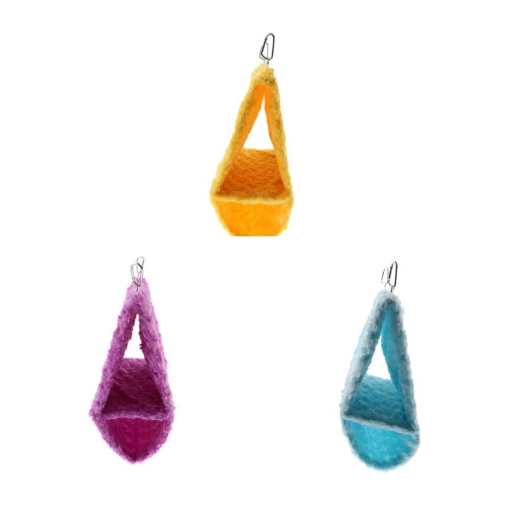Double layer Bird Hammock Hanging Cave Happy Hut Bird Parrot Hideaway Yellow