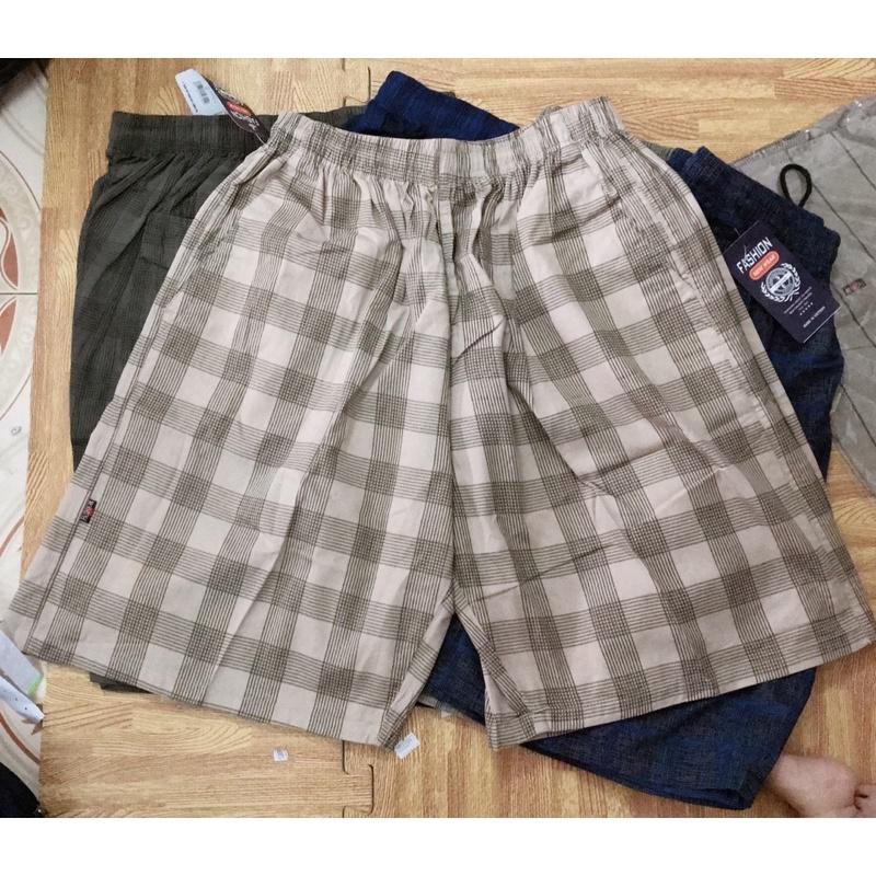 Quần đùi nam mặc nhà kẻ caro to chất mát, mềm. Quần đùi nam size đại 70-95kg.