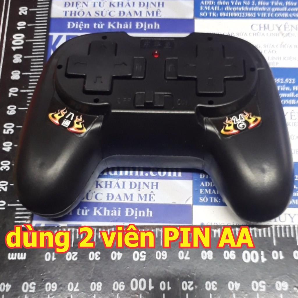 Bộ tay phát và mạch thu chế tạo xe, tàu... điều khiển từ xa 4 động cơ 24Ghz, màu cam/đen kde4965