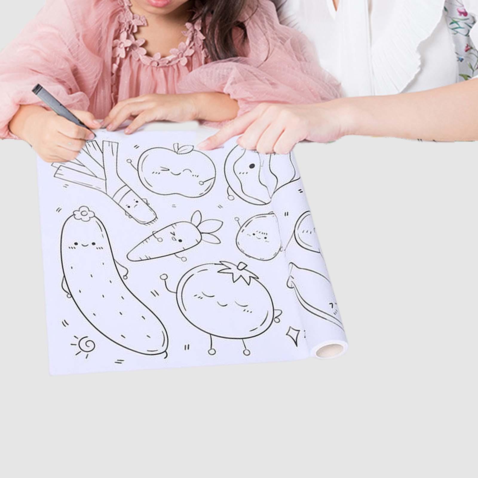 Toddler Sticky Drawing Paper Roll 30x300cm Coloring Stickers Accessory Child Toys DIY