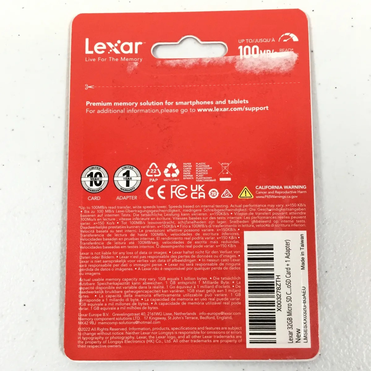 Thẻ Nhớ Micro SD Lexar 32GB - Hàng Chính Hãng