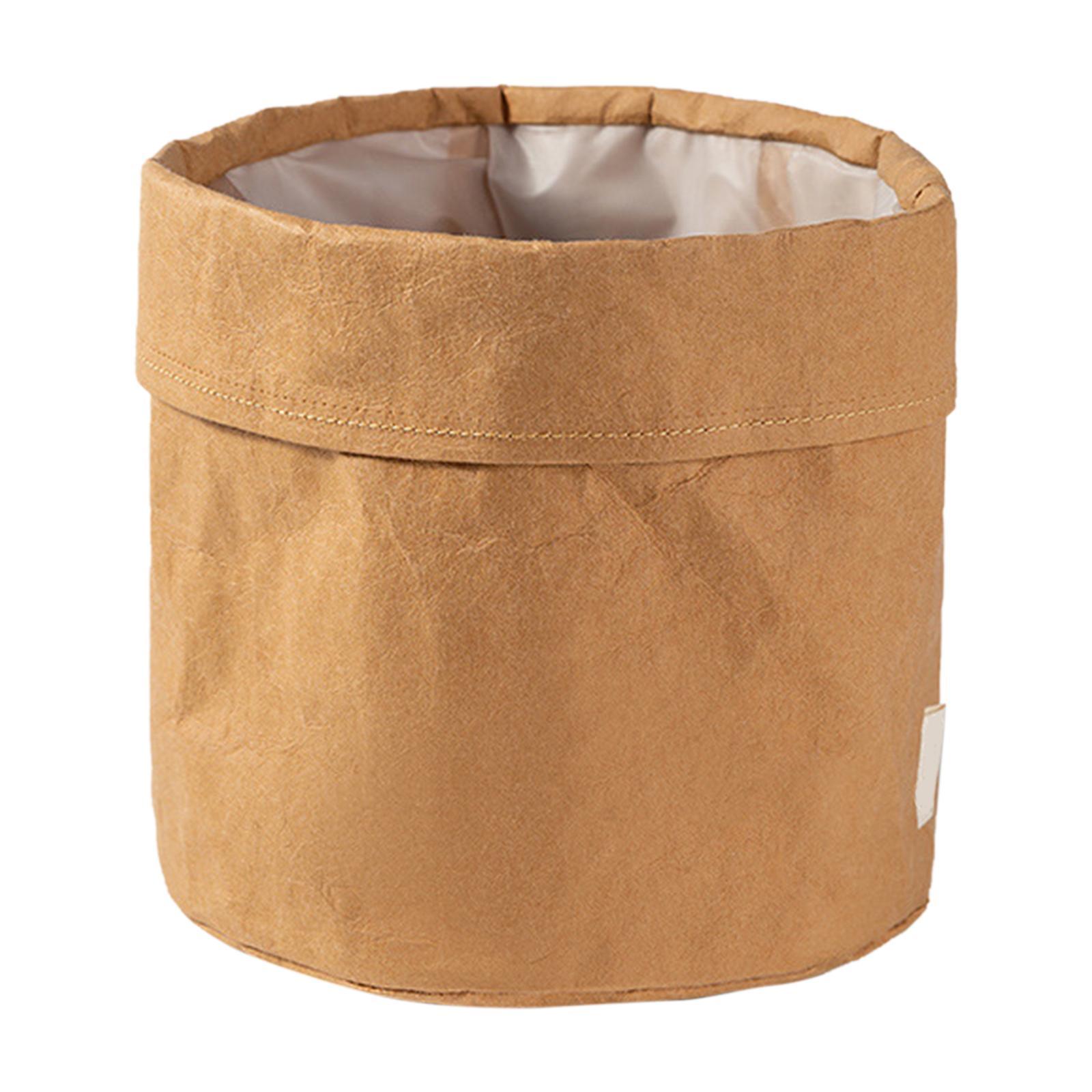Shopping Kraft Paper Bags Flowerpot Container Washable Home Kitchen