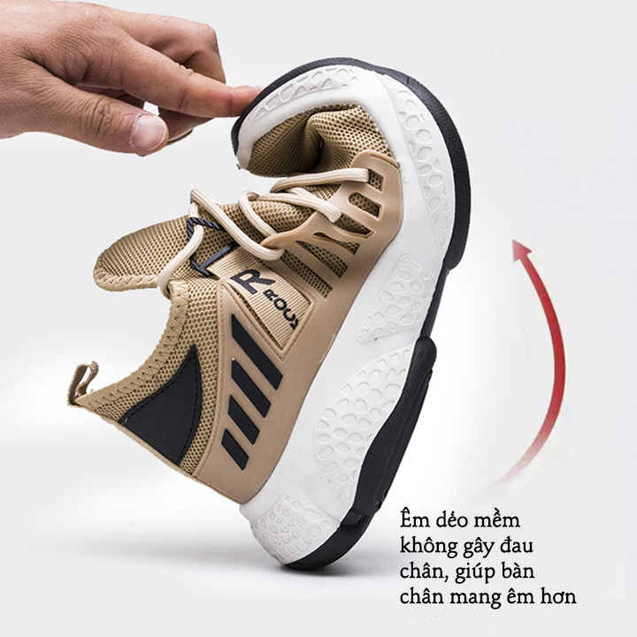 Giày Thể Thao Sneaker Nam , Đế Êm, Nhẹ Thoáng Khí, Thích Hợp Đi Chơi, Đi Hoc, Đi Làm, Đế Cao Su Đúc, Chống Trơn Trượt, Hạn Chế Mòn Đế, Miếng Lót Giày Cấu Trúc Tổ Ong Tảo Cảm Giác Êm S326