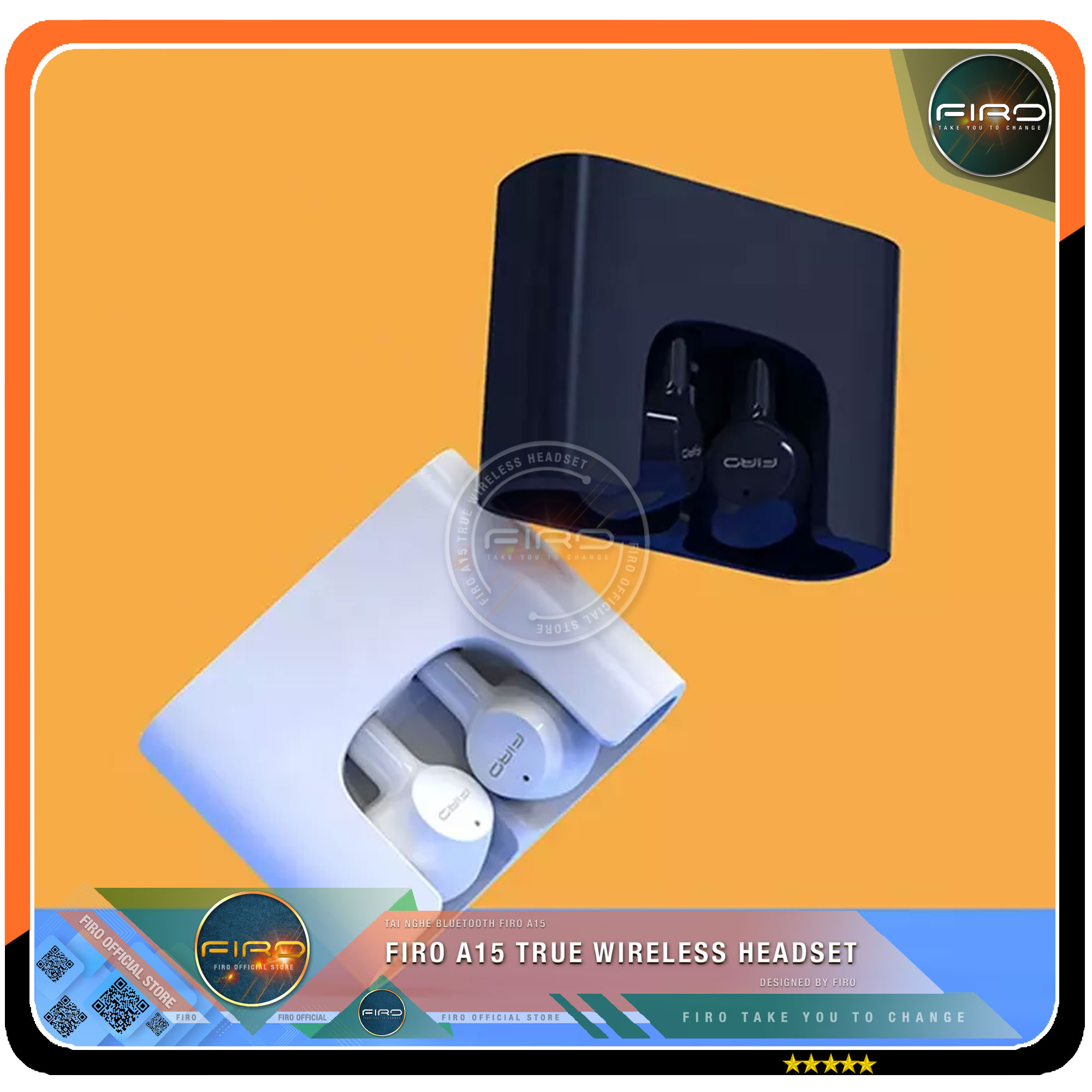 Tai Nghe Bluetooth Không Dây FIRO A18 - Tai Nghe FIRO A18 Bluetooth V5.3 - Điều Khiển Cảm Ứng Thông Minh - Công Nghệ Kháng Nước IPX5 - Tai Nghe Bluetooth Giảm Tiếng Ồn FIRO A18 - Phù Hợp Với Tất Cả Dòng Máy - Hàng Chính Hãng