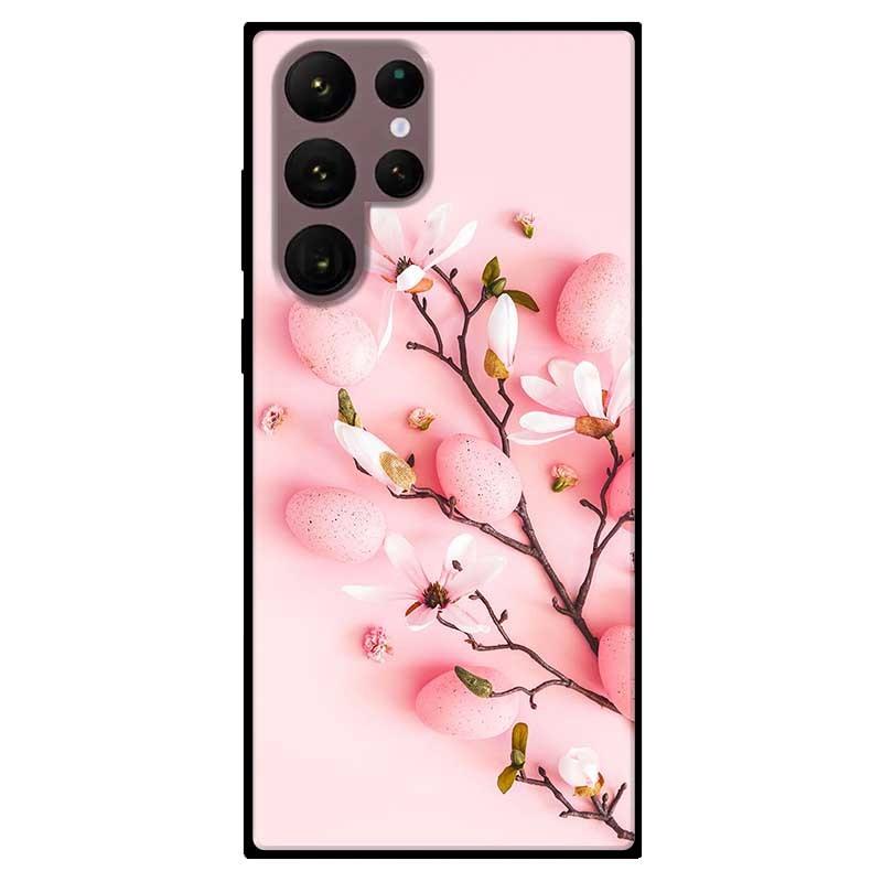 Ốp lưng dành cho Samsung S22 - S22 Plus - S22 Ultra - Hoa Đào Hồng 3