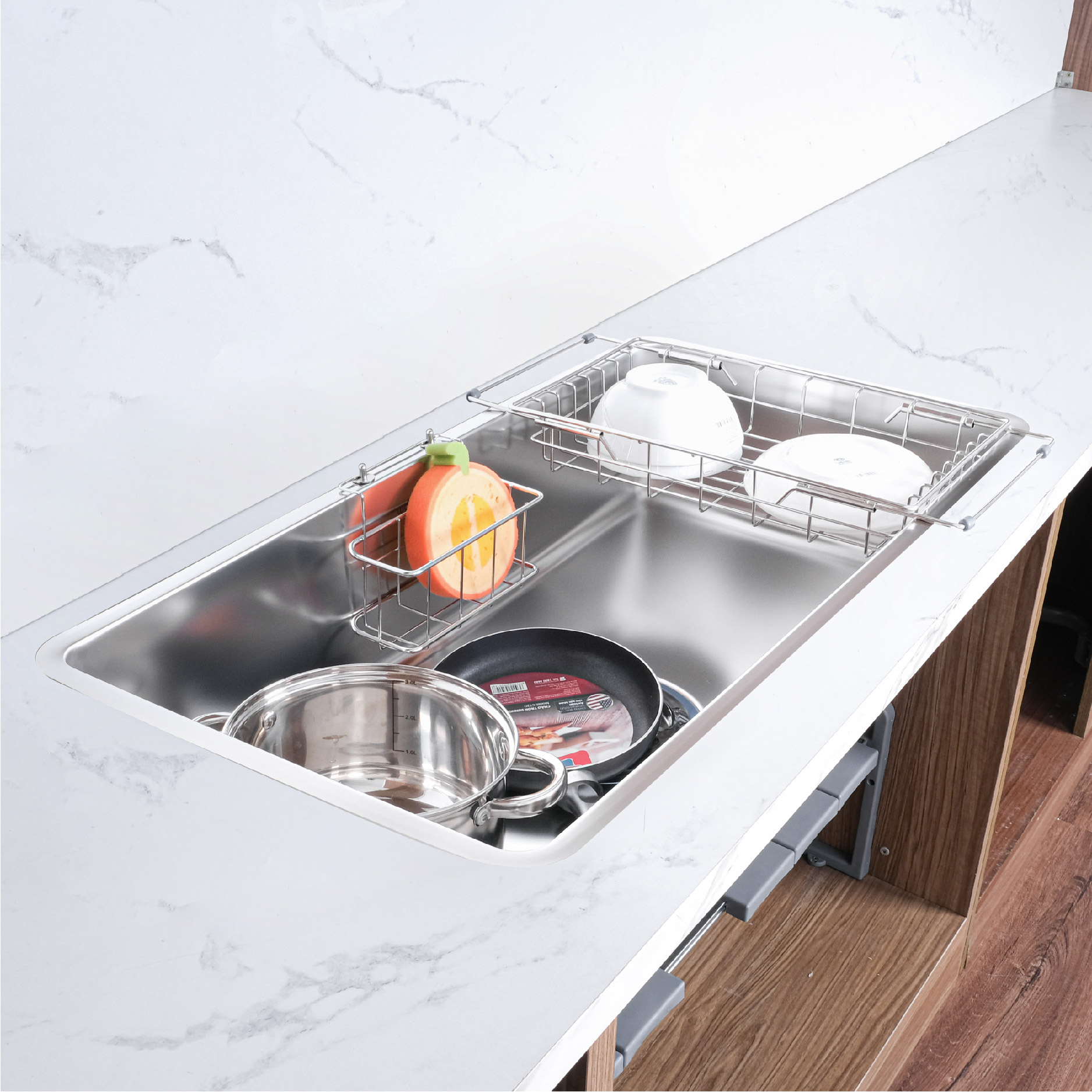 KỆ BỒN RỬA CHÉN INOX DJVW-003