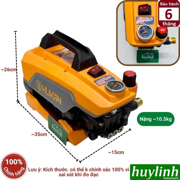 Máy xịt rửa xe chỉnh áp Hukan CWM3000 - Công suất 3000W - Áp lực 160 bar- Motor lõi đồng - Tặng khớp nối nhanh đầu ra