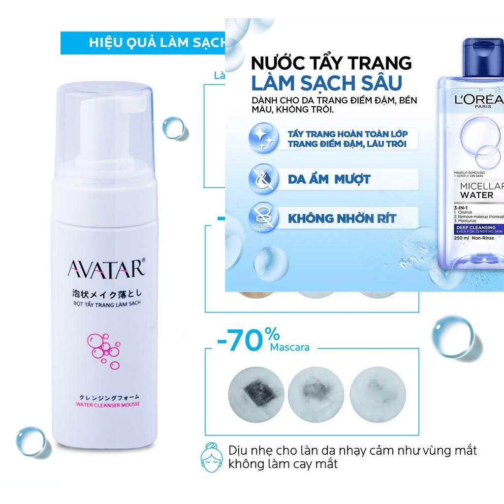 Bọt tẩy trang AVATAR sạch sâu dịu nhẹ cho da - dưỡng ẩm cho làn da chất khỏe 150ml