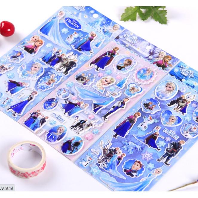 Sticker 3D ELSA Nữ hoàng băng giá hình dán trang trí nổi cho bé