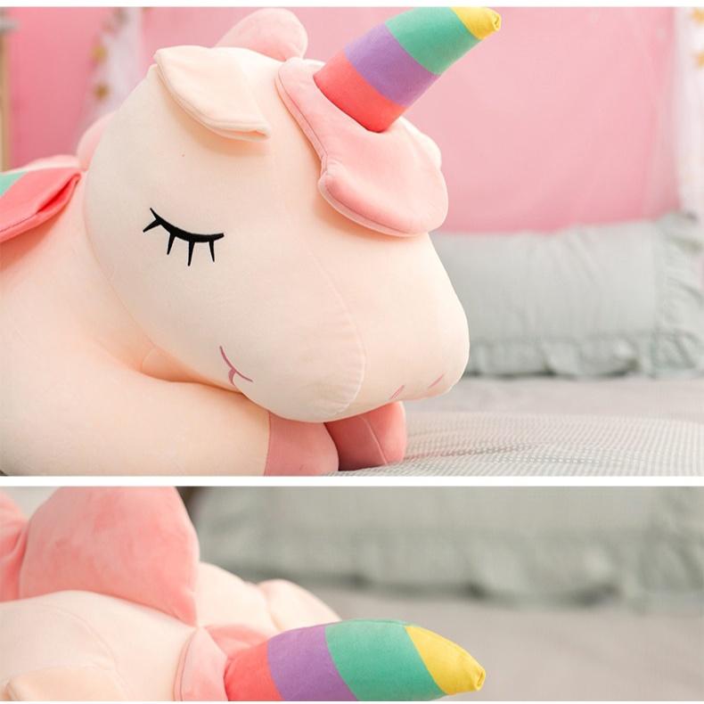 Gấu bông ngựa pony, kỳ lân một sừng làm gối ôm, quà tặng cho bé size 80cm