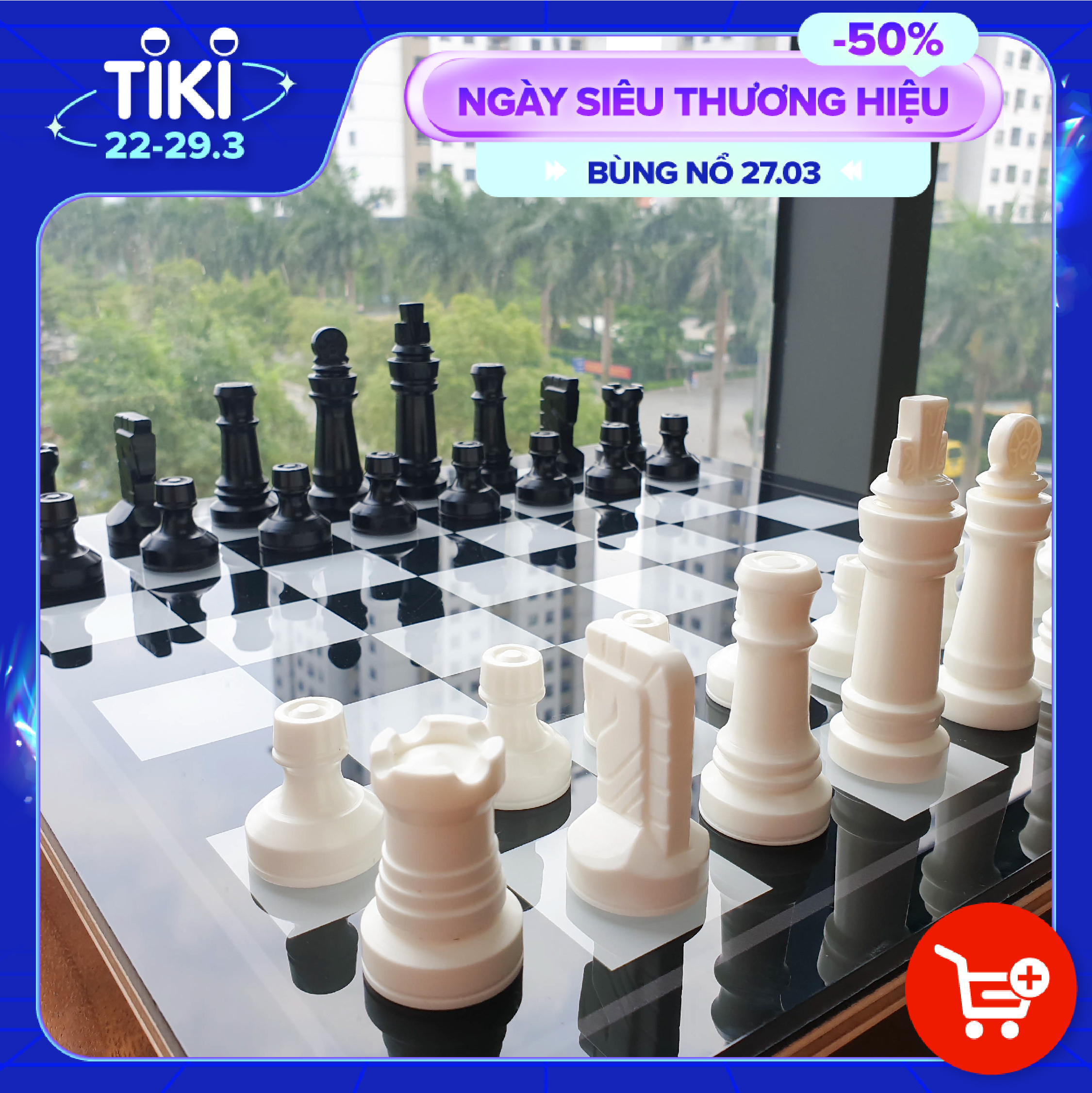 Bộ Cờ Vua Bàn Vuông B Square Chess Made in Vietnam, Đồ Chơi Trẻ Em (Handmade)