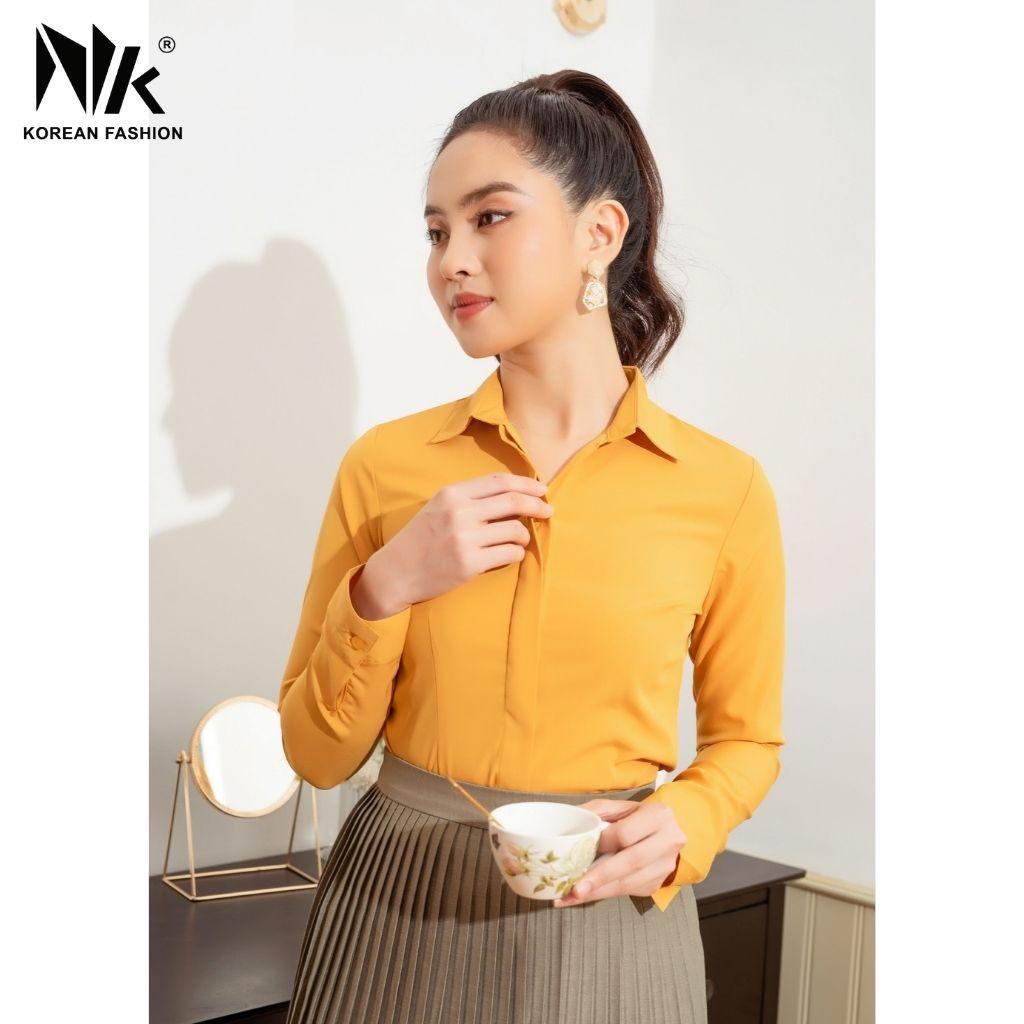 Áo Sơ Mi Nữ Công Sở NK FASHION Chất Liệu Vải Hàn, Thoáng Mát, Dễ Chịu Cho Môi Trường Công Sở NKSM2010011