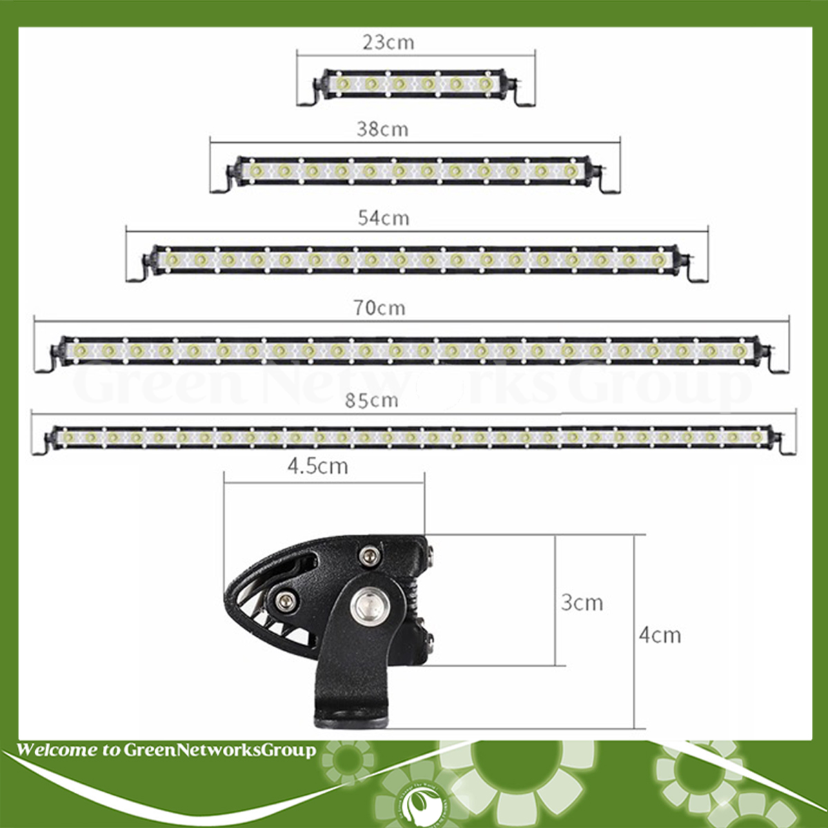 Đèn led bar trợ sáng xe tải ô tô xe offroad 1 tầng 2 tầng sáng trắng sáng vàng đủ mẫu kích thước Green Networks Group