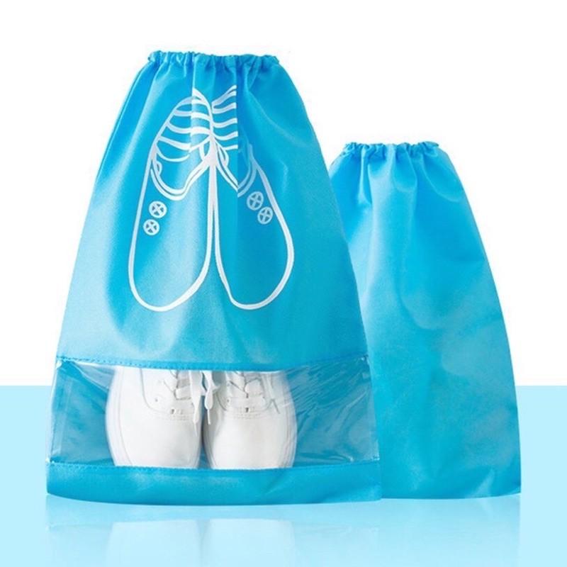 Sét 5 Túi Đựng Giày Dép Túi Xách Chất Liệu Vải Không Dệt Có Dây Rút Size to