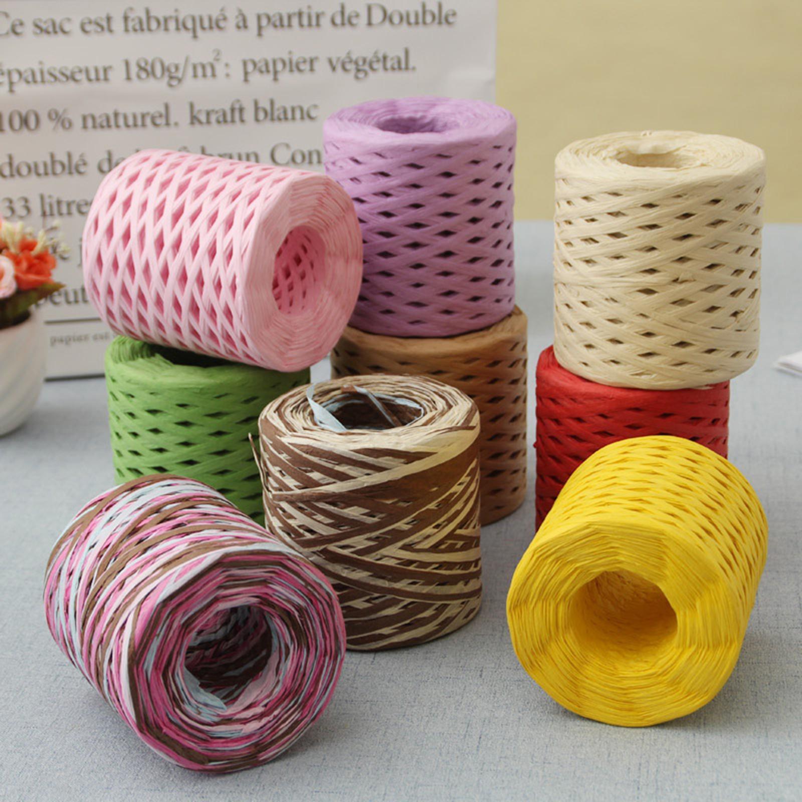 Raffia Paper Ribbon Twine Cord for Gift Wrapping Crafting Weaving Chocolate