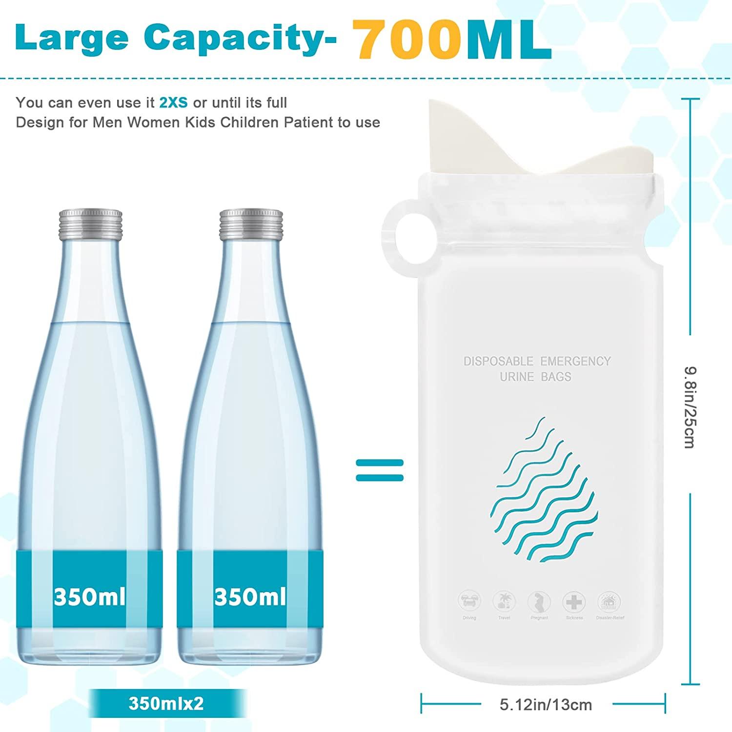 20 gói 700ML Túi đựng nước tiểu dùng một lần khẩn cấp, Túi đựng nước tiểu khi đi cắm trại Túi đựng nước tiểu Unisex Túi nôn