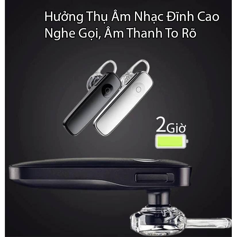 (Miễn Phí Vận Chuyển) Bộ 2 chiếc Tai nghe Bluetooth Music Trắng và Đen (Tặng Kèm 2 Đèn LED USB Siêu Sáng)