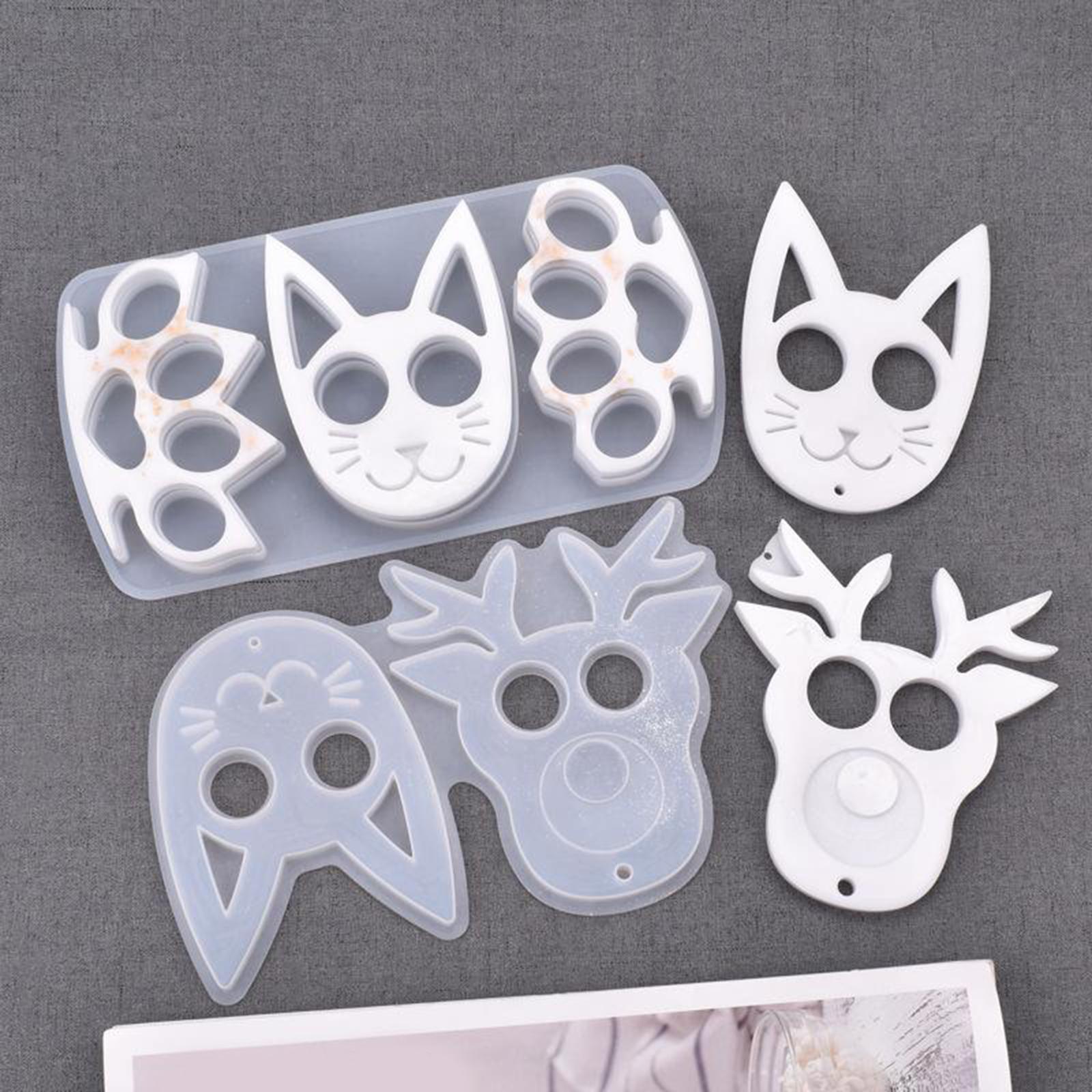 Silicone Cat Shaped Craft Mold Key Chain keychain Mould Pendant Tool Adult