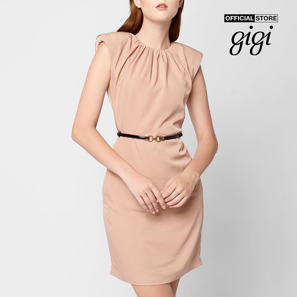 GIGI - Đầm bút chì cổ V tay ngắn thanh lịch G2101D211114