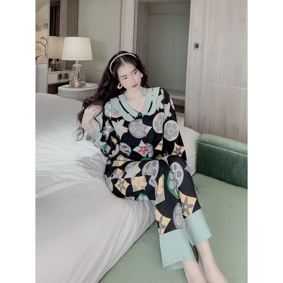 ️️ PYJAMA CAO CẤP ️️Đồ ngủ pyjama lụa satin cao cấp ️️️ Đồ ngủ lụa free size 60kg