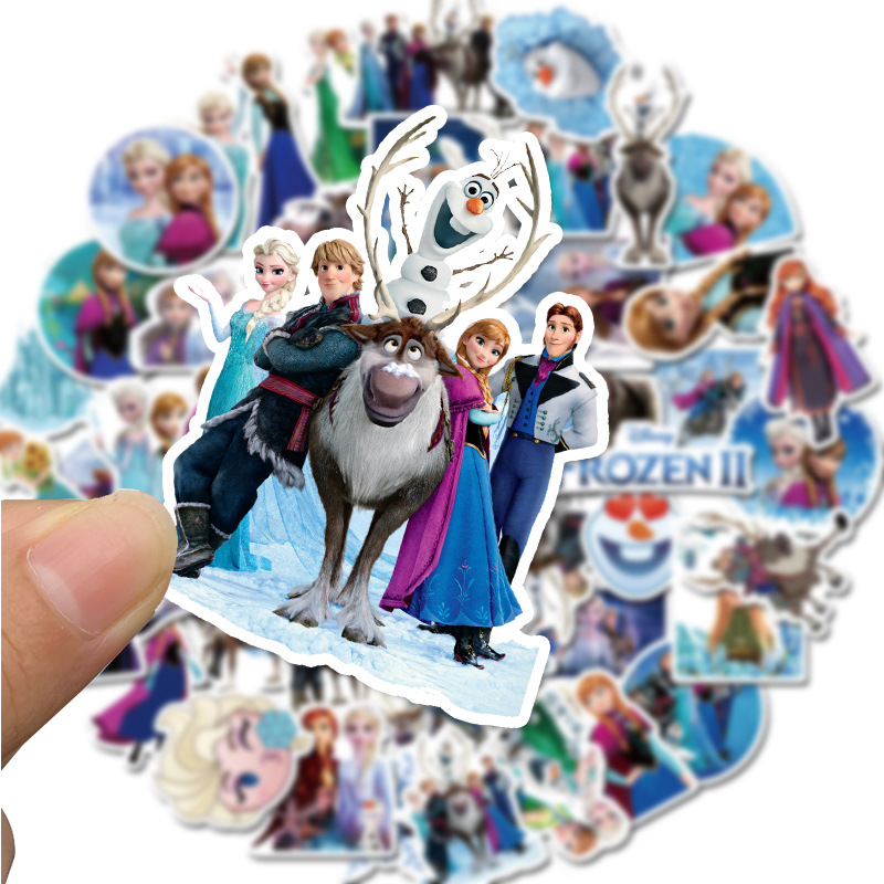 Sticker 50 miếng hình dán Frozen