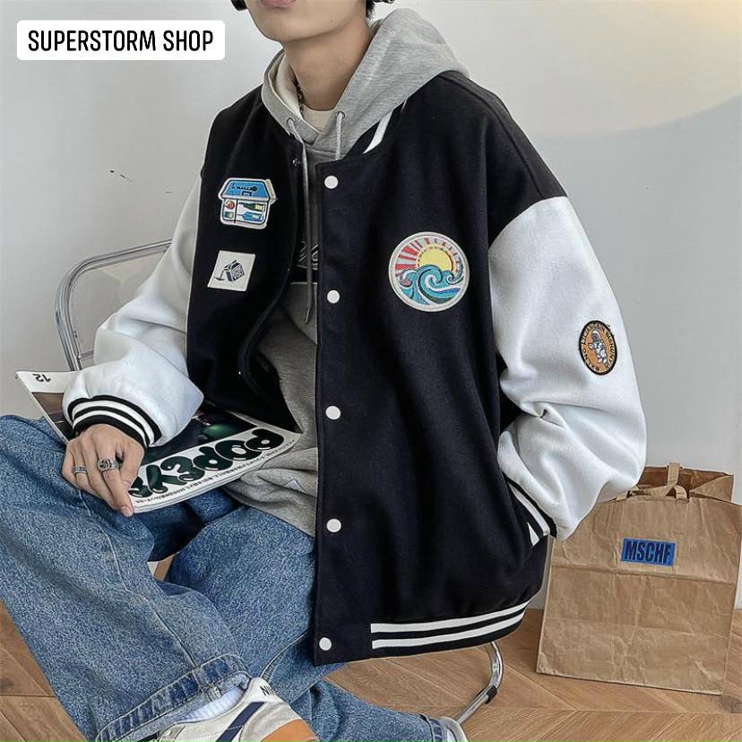 Áo Khoác Bomber Nỉ UNTP Unisex - Có Túi Trong Chữ D Chống Nắng Thu Đông - Thiên Hà Shop Giá Siêu Rẻ Đẹp