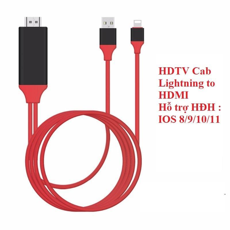 Cáp Lighning to HDMI cho IP5/6/7/8/X/15, ipad, Máy tính bảng kết nối HDMI Tivi, Máy chiếu