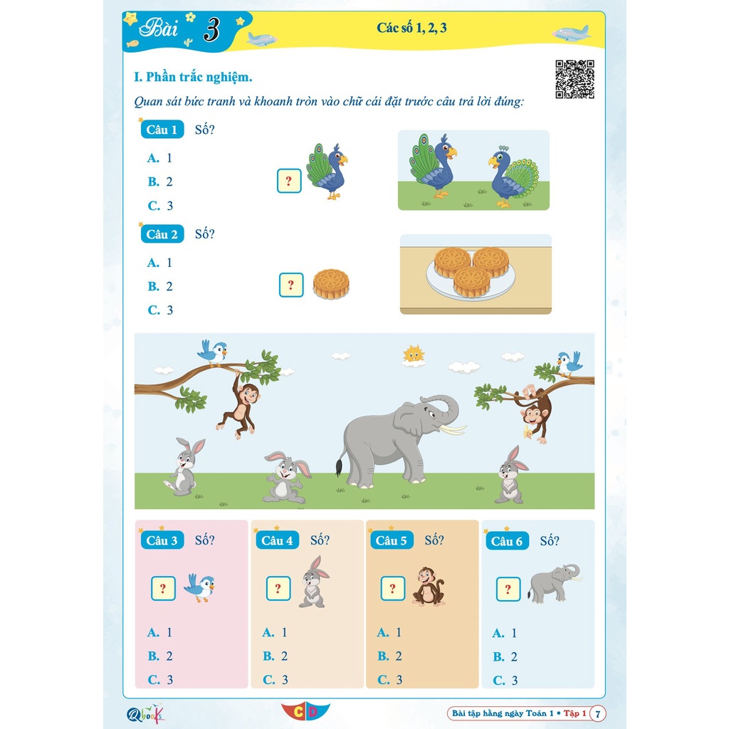 Sách - Bài Tập Hằng Ngày Toán Lớp 1 Tập 1