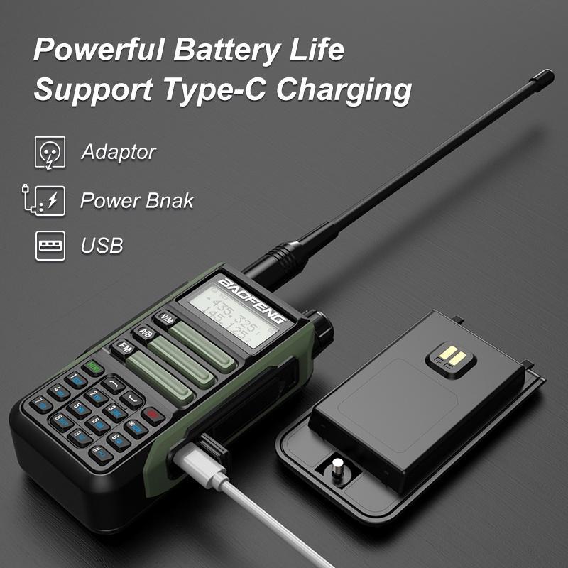 Bộ Đàm Hai Chiều Chống Thấm Nước IP68 2022 Baofeng UV-16R Pro CB Ham 30-50 KM