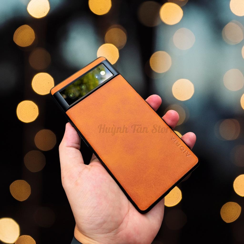 Ốp lưng pixel 6, 6 pro, 6a da aioria chống bám vân tay bảo vệ camera phụ kiện huỳnh tân store