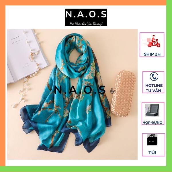 -Khăn quàng cổ, Khăn choàng lụa cho nữ bản rộng 180cm x 90cm làm quà tặng sang trọng lịch sự