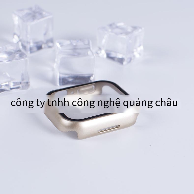 Giá ưu đãi nhất phù hợp với vỏ bảo vệ Apple Watch 7 watch7 PC vỏ cứng phim cường lực mờ màu gốc máy vỏ phim tích hợp vỏ