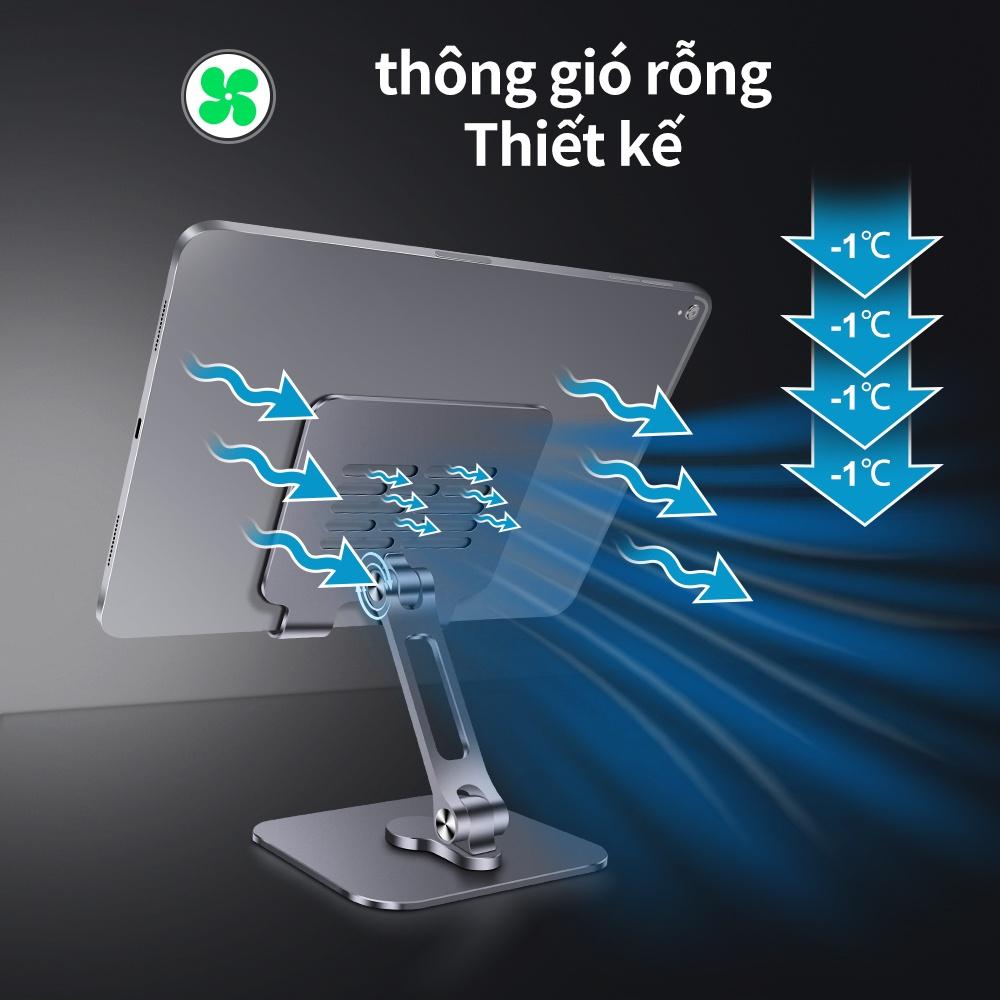 [HÀNG CHÍNH HÃNG] GOOJODOQ giá đỡ laptop ĐTDĐ Đứng Giá Đỡ Máy Tính Bảng Có Thể Điều Chỉnh Cho iPad Giá Đỡ Hỗ Trợ 12.9 Inch Kim Loại