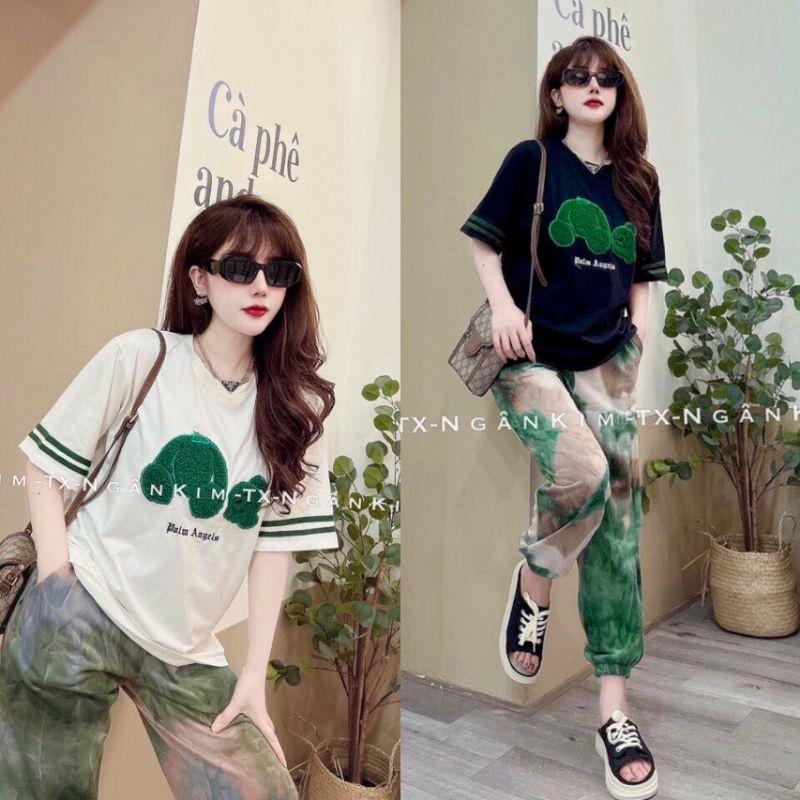 Bộ đồ nữ form rộng thêu loho nhập quảng châu đẹp xuất sắc