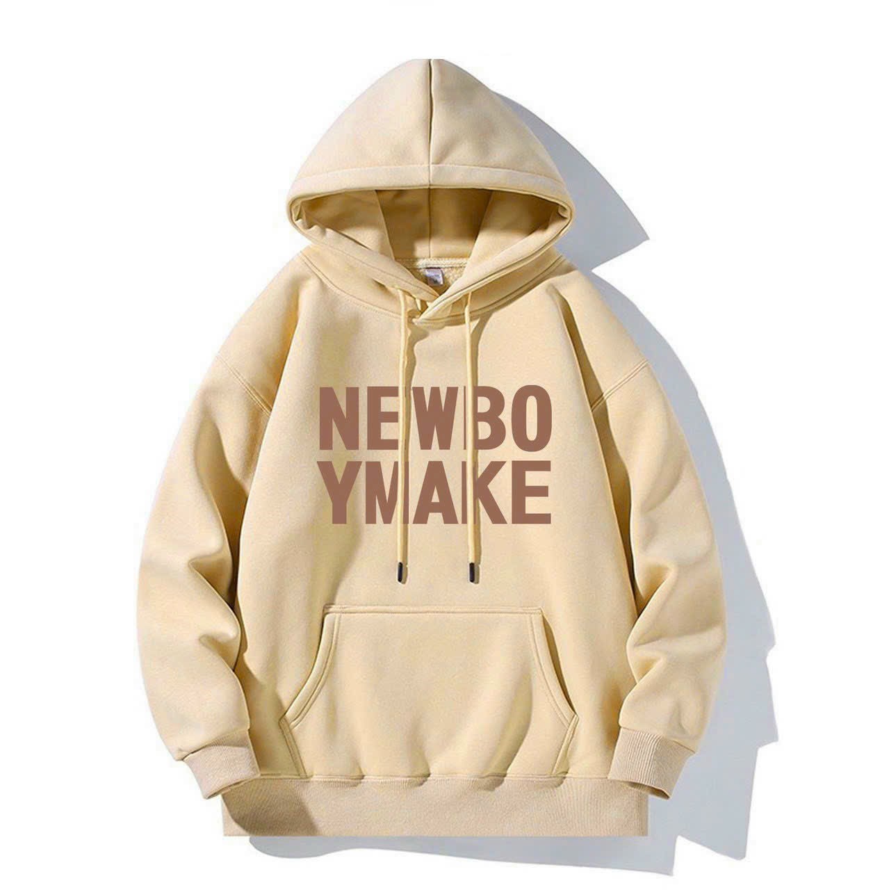 Áo hoodie có mũ unisex nỉ bông dày dặn dáng oversize mặc đôi nam nữ form rộng kiểu dáng hàn quốc, áo khoác hoodie newboy make