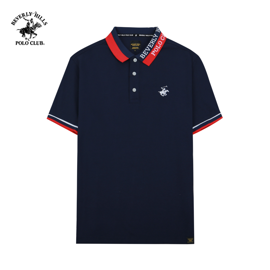 Áo polo Ngắn tay Nam Beverly Hills Polo Club Slim Fit Xanh Navy -PMSSS23TL044