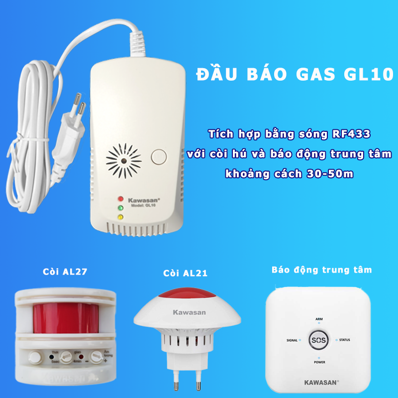 THIẾT BỊ BÁO RÒ RỈ GAS ĐA NĂNG KW-GL10 - HÀNG CHÍNH HÃNG