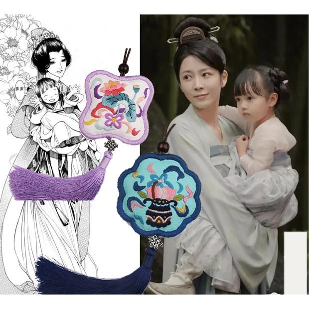Bộ kit tự thêu túi thơm TRƯỜNG CA HÀNH, DIY túi thơm handmade cổ trang- tự làm kit thêu tay bách hóa na na