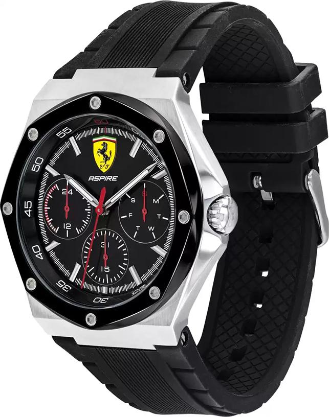 Đồng Hồ Nam Dây Cao Su Lịch Thứ Ngày Ferrari 0830537 (41mm)