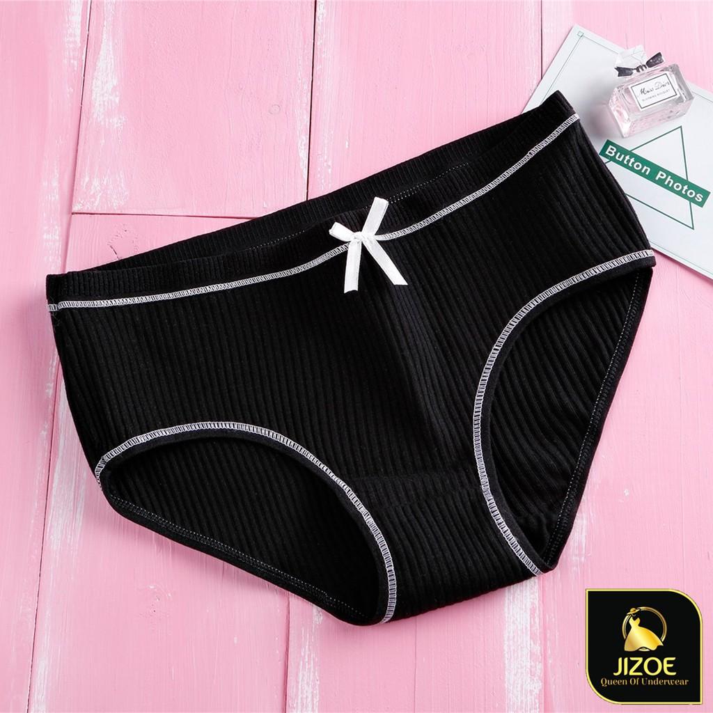 COMBO 10 Quần lót nữ cotton tăm tre thông hơi nơ dễ thương giá rẻ đẹp thời trang JIZOE COB12-10