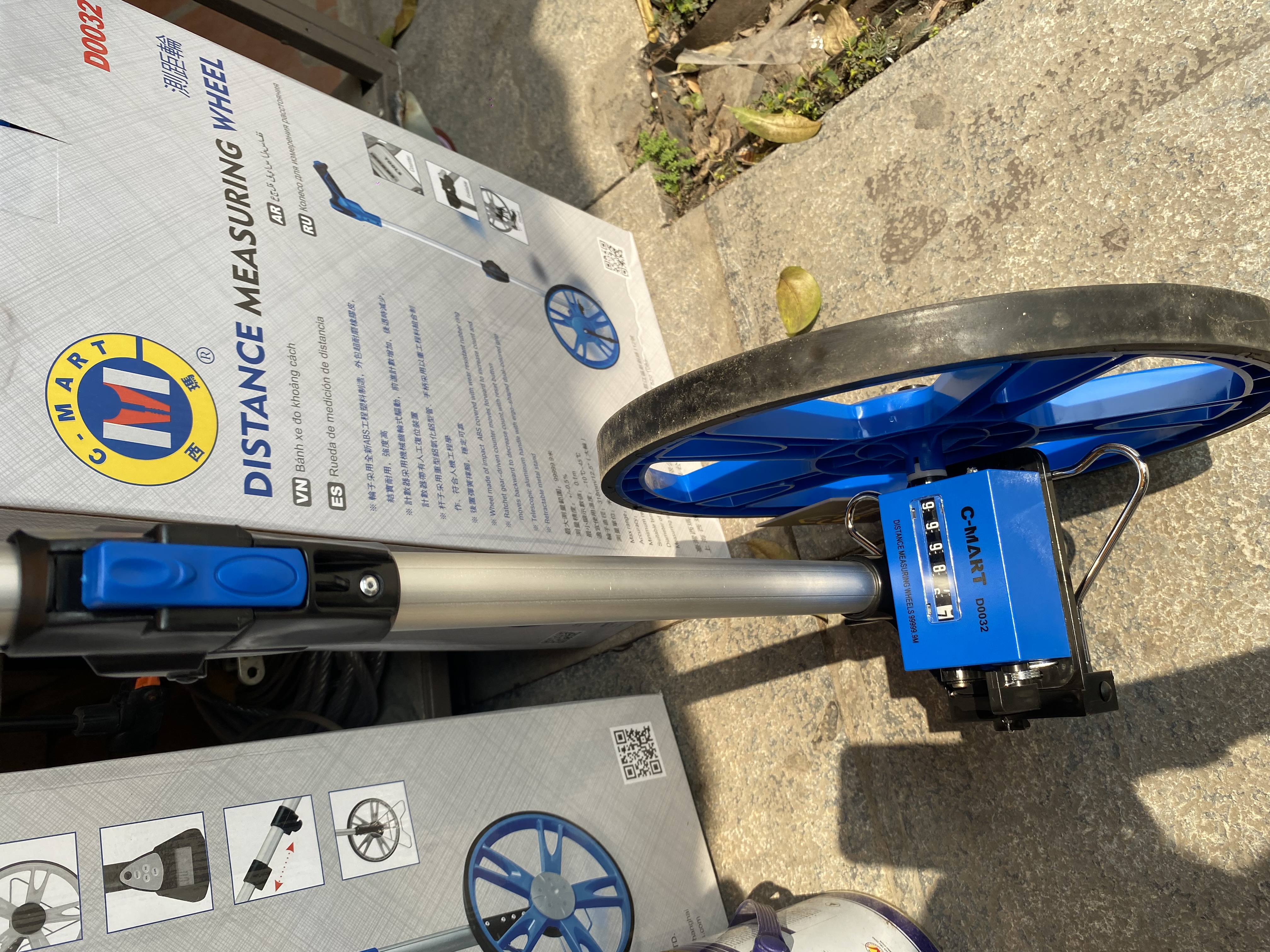 Thước lăn đường đo khoảng cách bằng bánh xe cơ C-Mart D0032, Thước do đường bằng bánh xe
